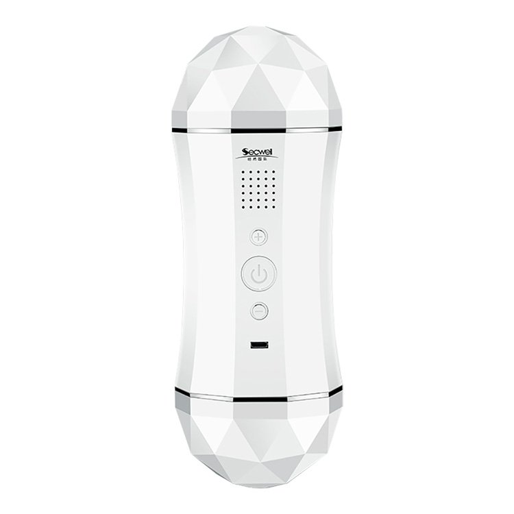 Vibrating Double Hole Masturbator White